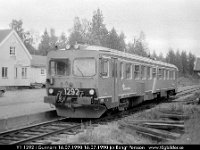 sv2025-16  Y1 1292 i Gunnarn 16.07.1990 : Sv motorvagnar, SvK 12  Storuman--Lycksele, Svenska järnvägslinjer, Svenska tåg
